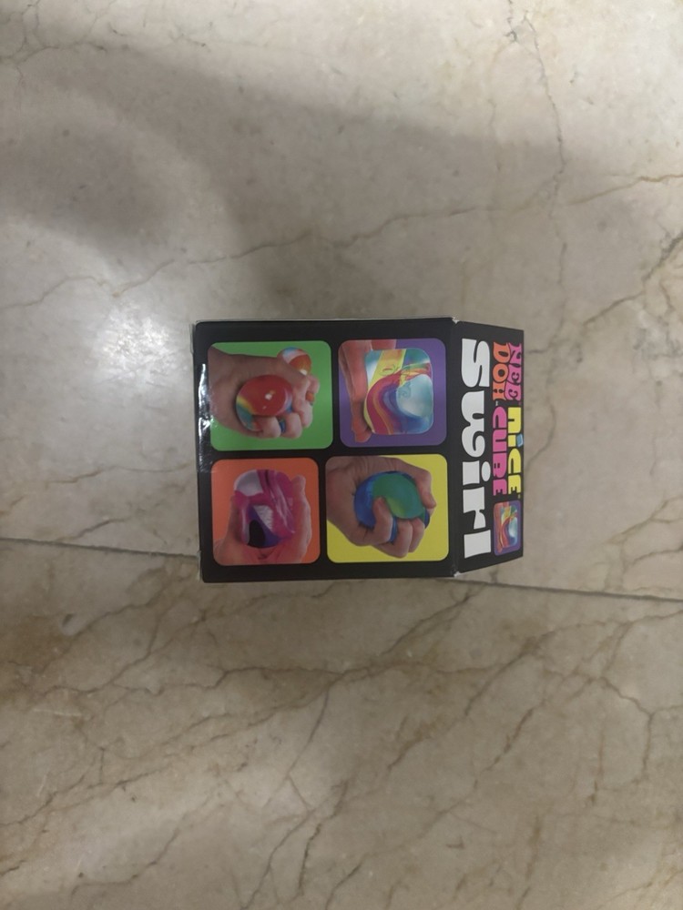 BLUE - NEEDOH - Nice Cube - SWIRL - Super Solid Squish Needoh