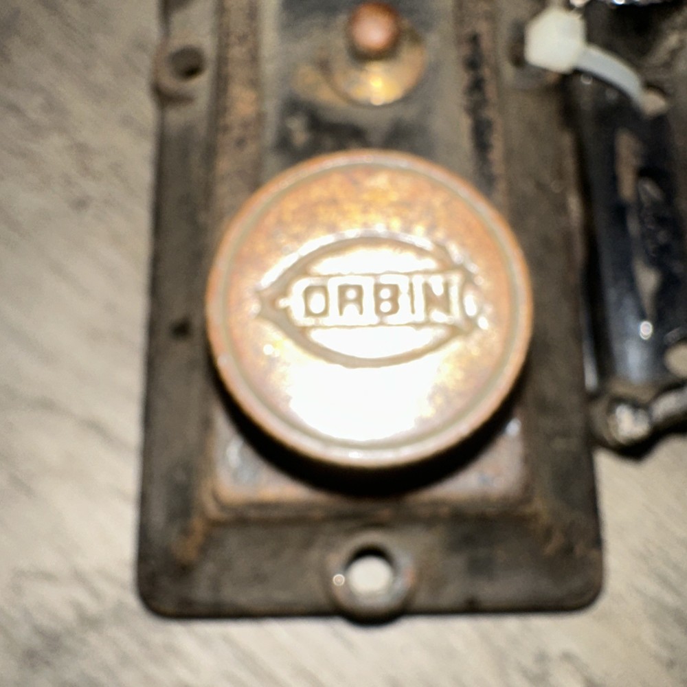 Antique Corbin Deadbolt Latch Surface Mount Working