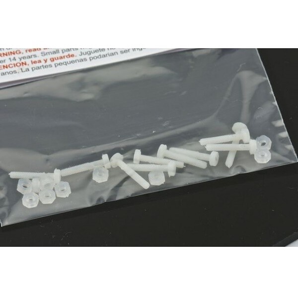 MB Slot Nylon screws M2 x 12mm partial thread & M2 Nuts 14009