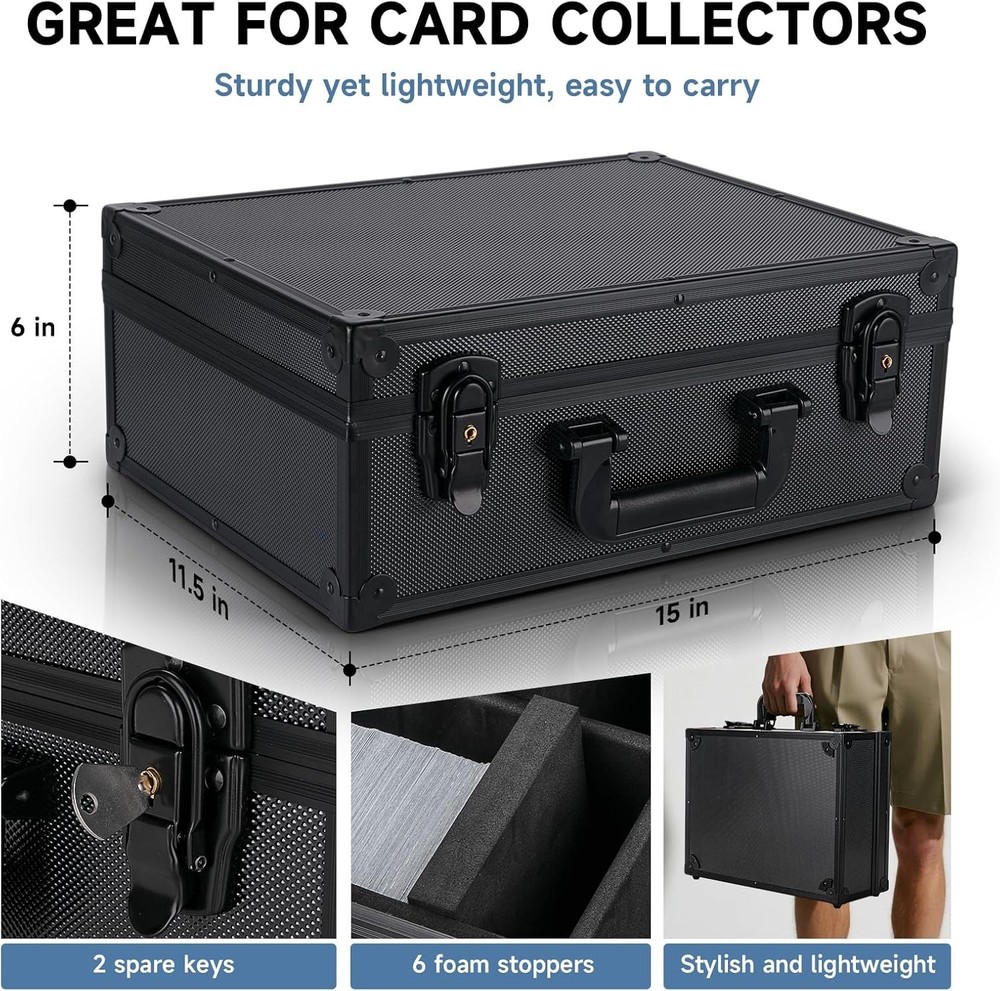 Secure Hard Case for 600+ Toploader Cards & Magnetic Holders