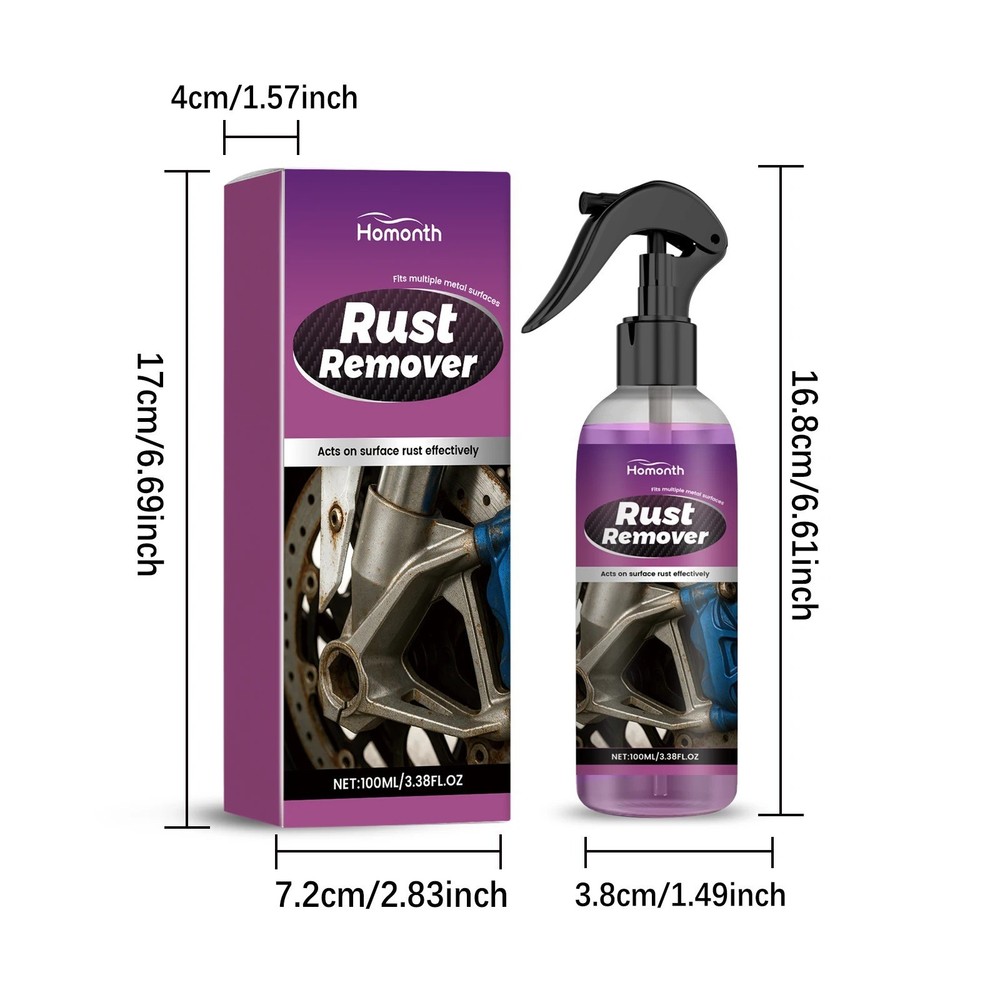 Car Rust Removal Spray Rust Remover Rust Inhibitor Derusting Spray Multipurpos.
