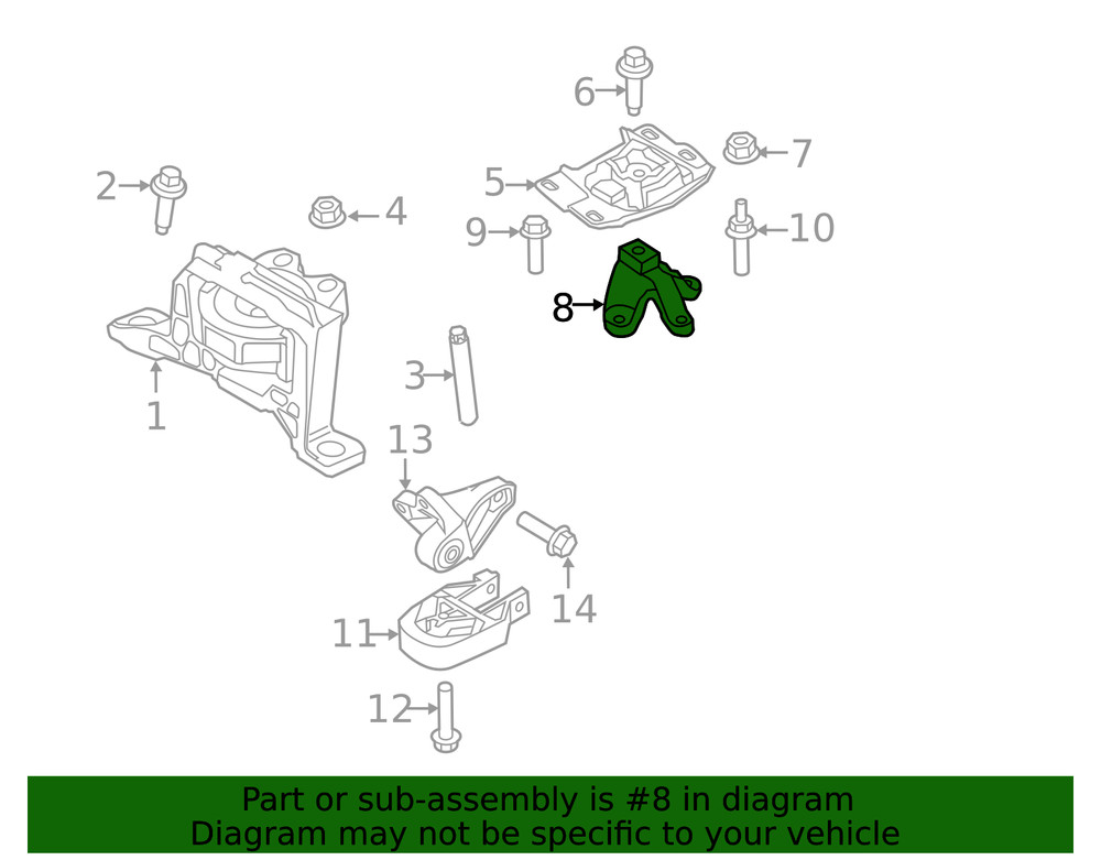 Genuine Ford Upper Bracket BV6Z-7M125-A