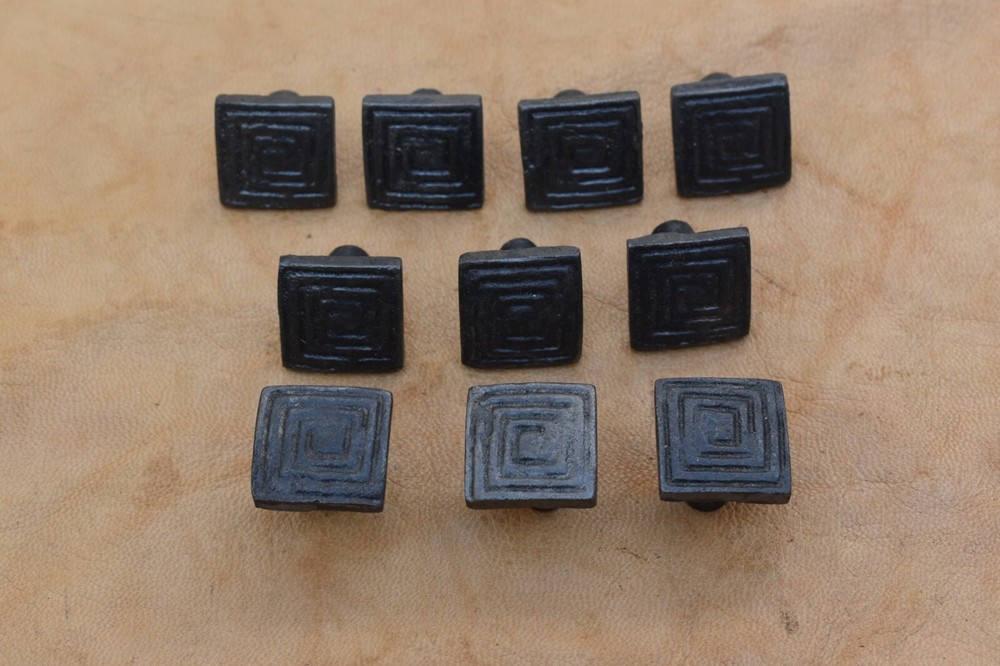 Cast Iron Knob square shape vintage Drawer handle cupboard knobs 10 pcs