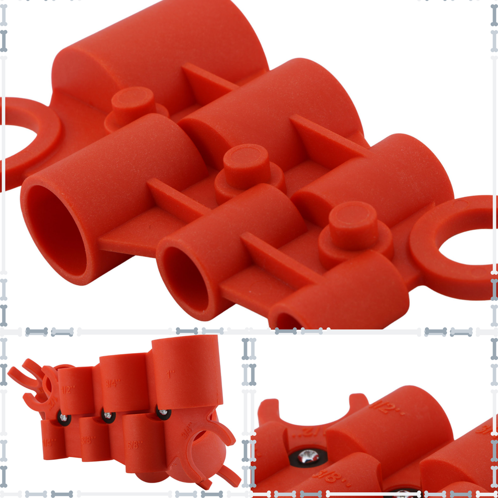 U.S. Solid Deburring Pipe and Depth Gauge Tool 1/4" to 1" Sizes