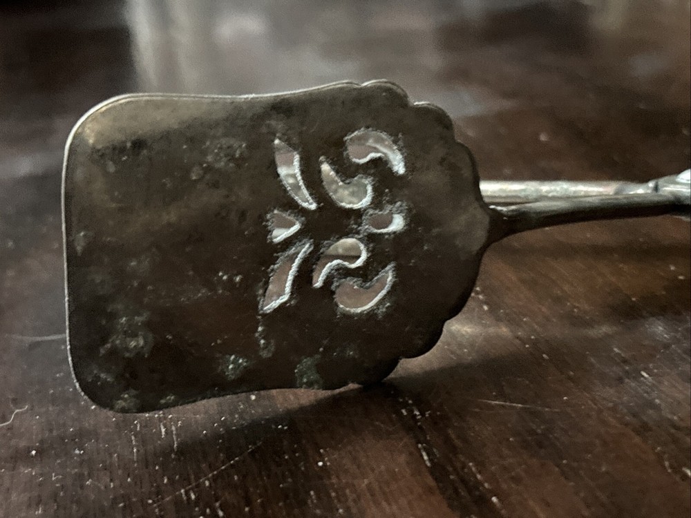 Vintage Silver Plated Leonard All Purpose Tongs Sandwich Italy Needs Polished