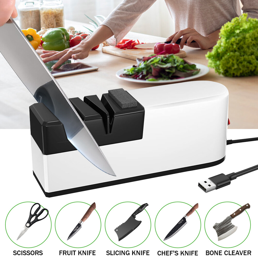 Professional Electric Knife Sharpener Kitchen Sharpening Stone Grinder knives US