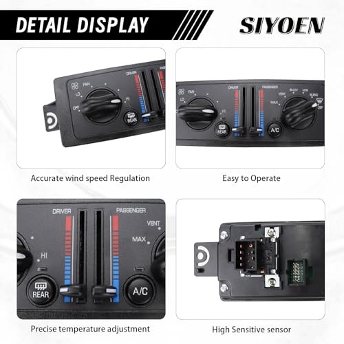 599199 Heater A/C Dual Climate Control Module Compatible with 2000-2005 Buick