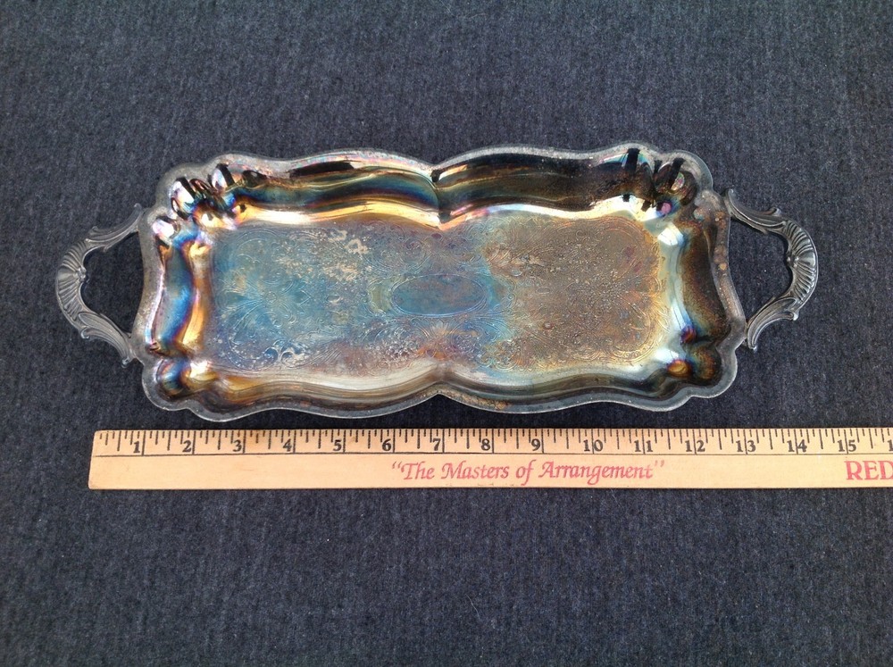 Eales 1779 Silverplate Footed Bread Serving Tray