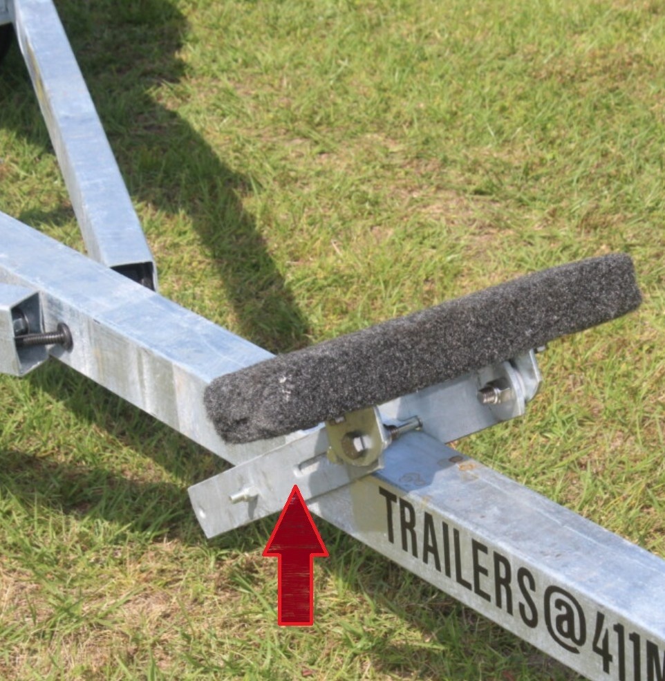 EZ Loader Boat Trailer Keel Roller Mount Strap Galvanized Bracket 250-017248-10