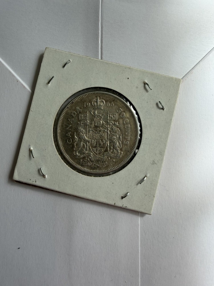 1966 - Canada - silver 50 cent coin - Canadian half dollar