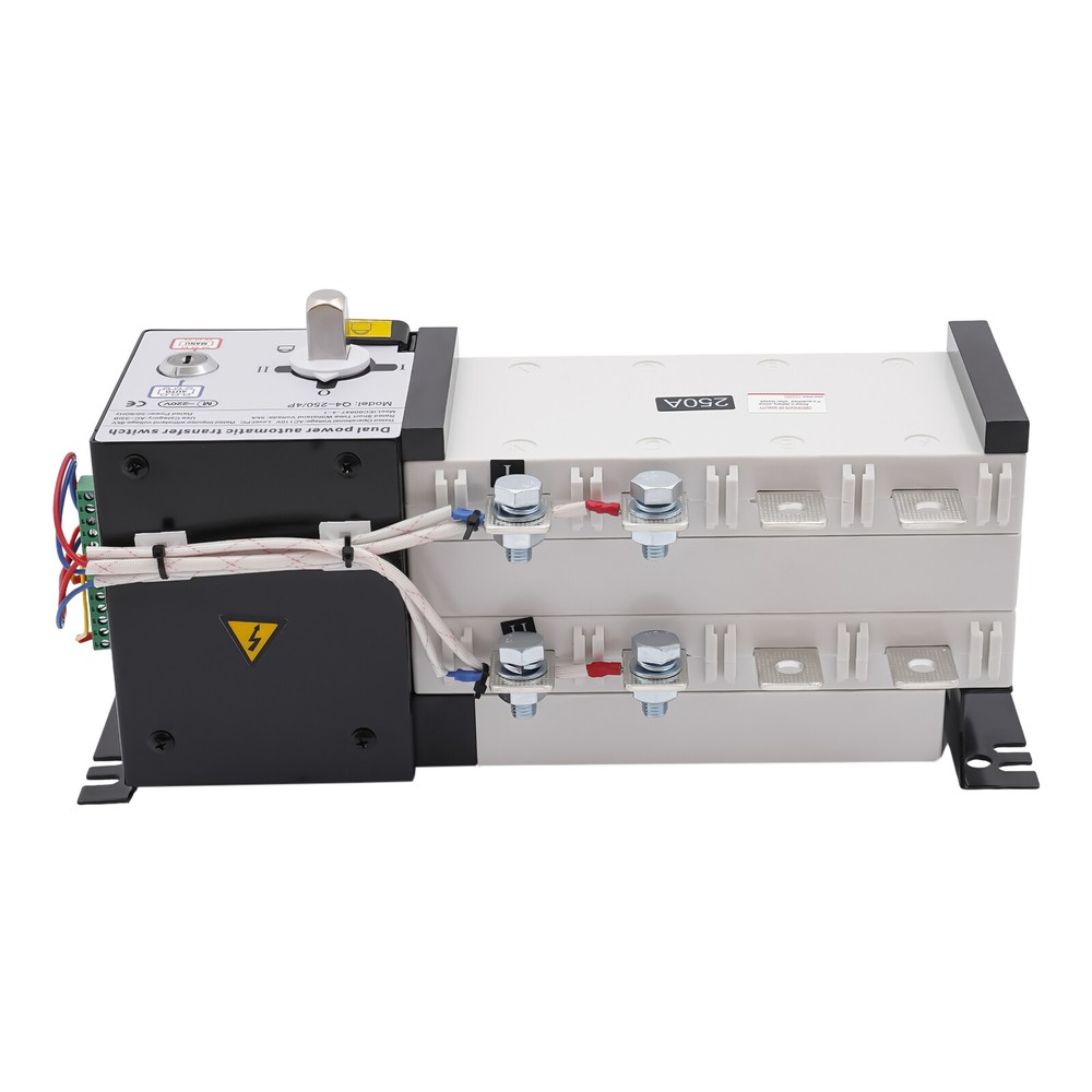 110V Automatic Transfer Switch Dual Power Generator Changeover Switch 4Pole/250A