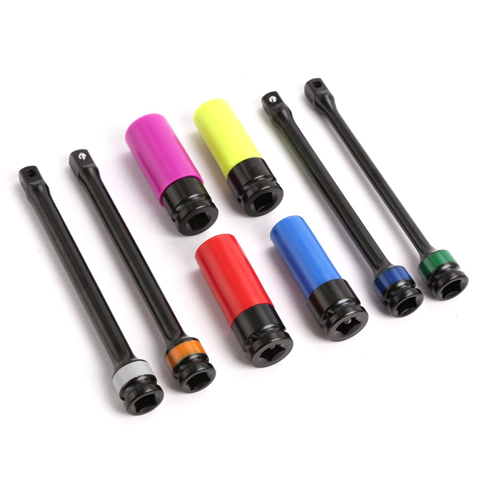 Torque Limiting Extension bar & Deep Impact Socket Set, SAE & Metric 8PCS Cr-Mo