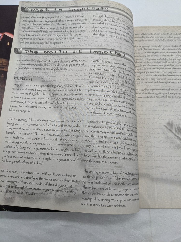 Immortal RPG Preview Introduction Book Precedence