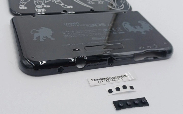 New Nintendo 3ds Xl LL Pokemon Replacement Shells Front+Rear+Rubber+Label UPC