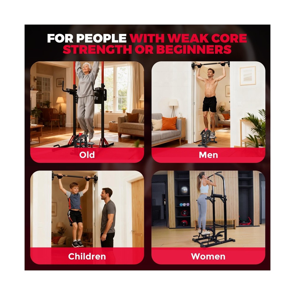 ONETWOFIT Pull Up Assistance Machine 660 LBS, Multi-Function Adjustable Power...