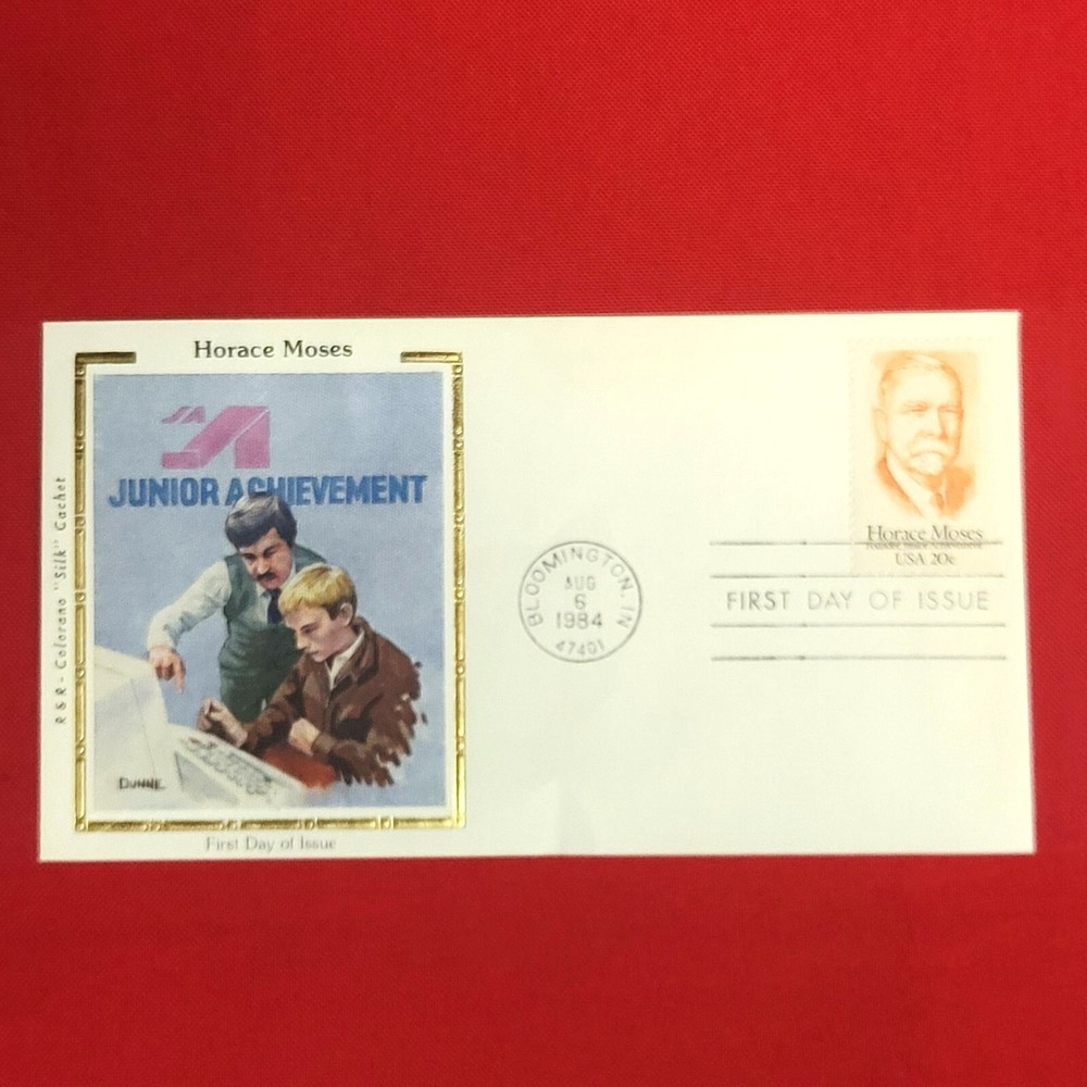 First Day of Issue Horace Moses Stamp Cache Envelope