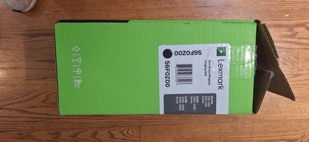 56F0Z00 OEM Lexmark Black Return Program Imaging Unit. Open Box, Bag