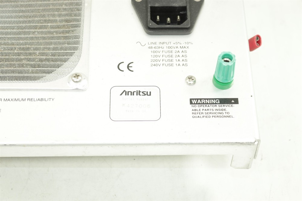 Anritsu 56100A Sealar Spectrum Analyzer Back Panel