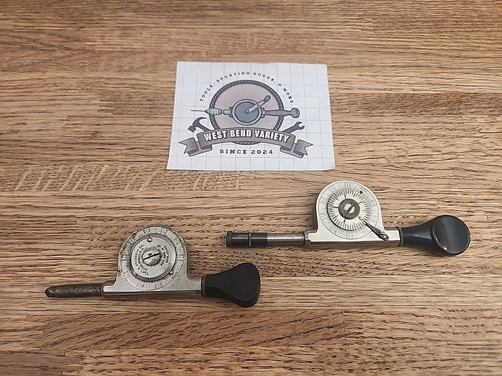 Pair Of Vintage STARRETT TOOLS LATHE SPEED INDICATOR TOOL