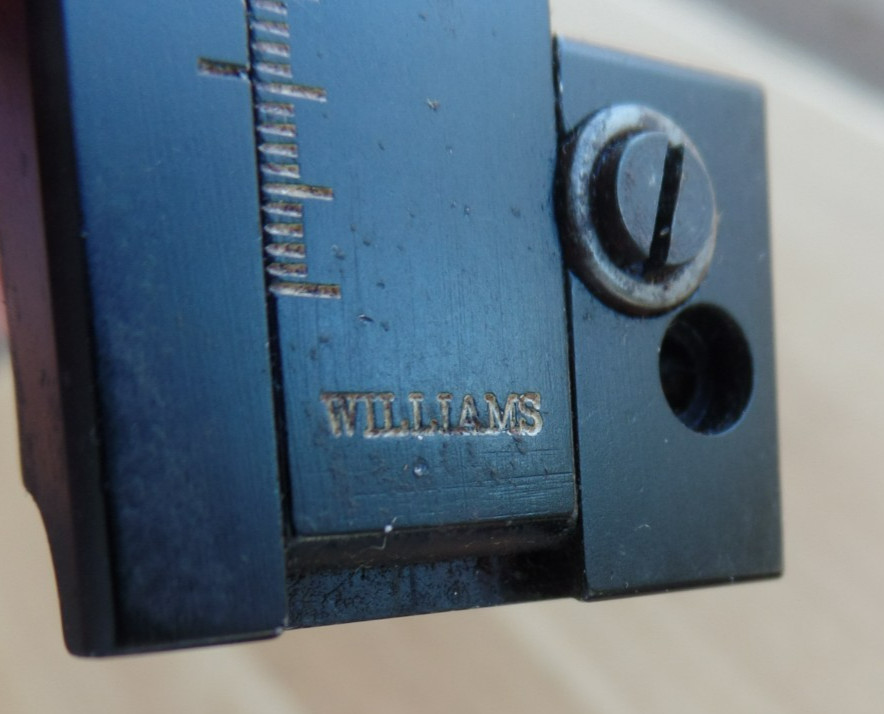 vintage Williams REAR PEEP SIGHT unmarked