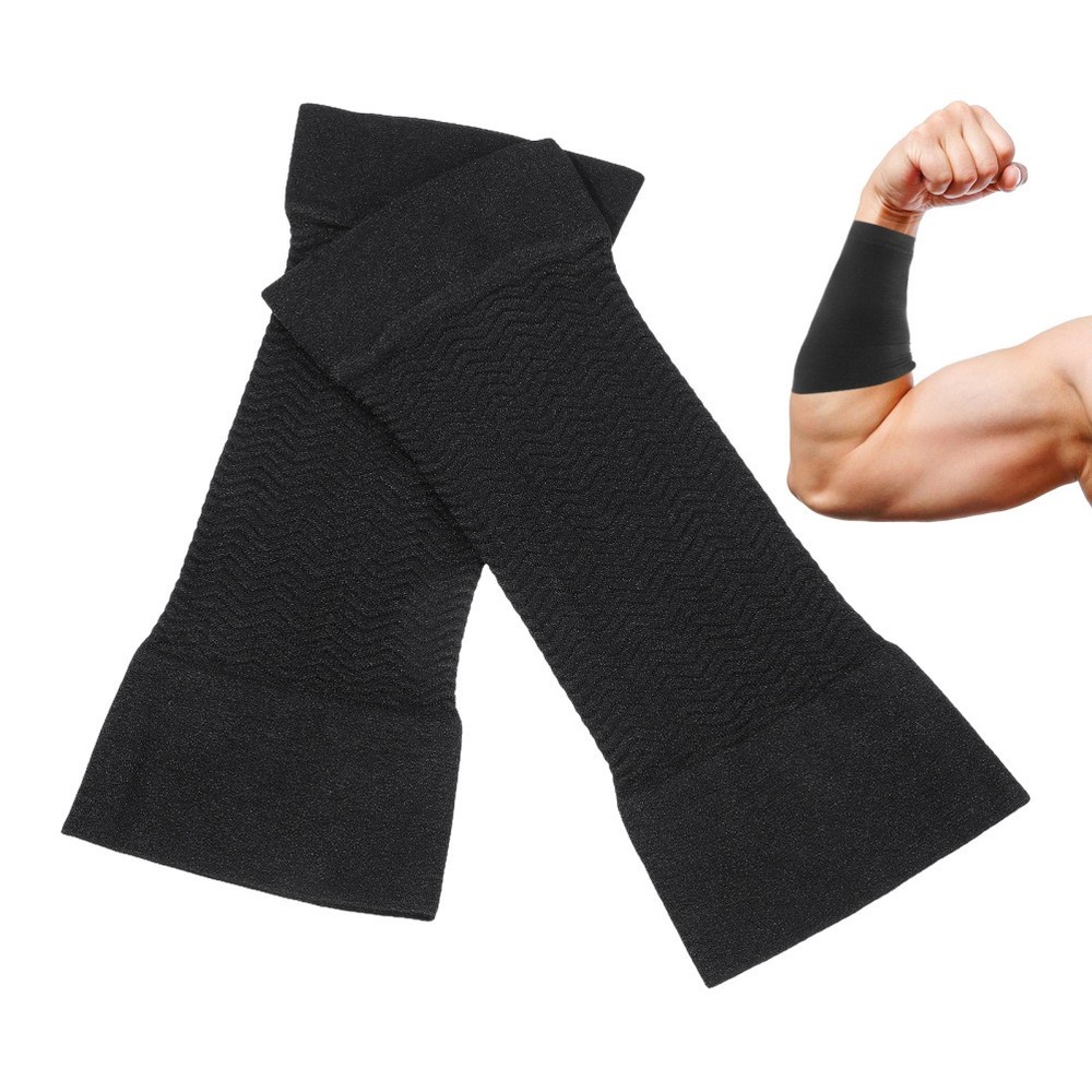 1 Pair Black Compression Arm Sleeves Slimming Shaper for Upper Arm Support