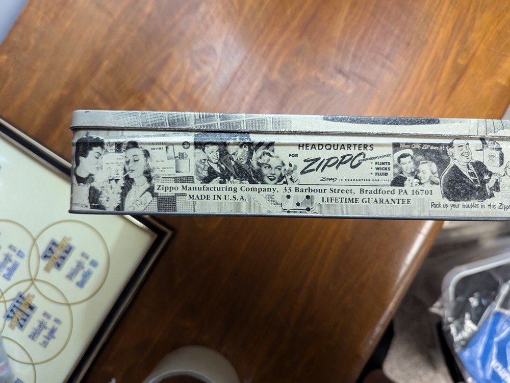 ZIPPO LIGHTER COLLECTABLE VINTAGE TIN