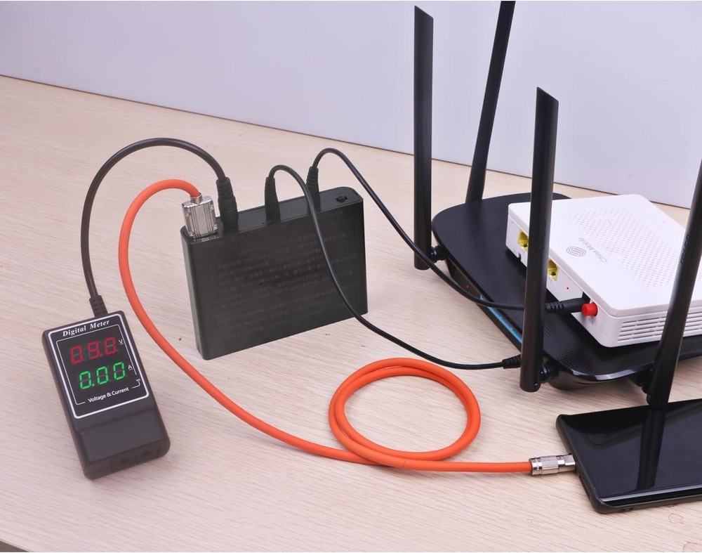 Mini UPS Battery Backup W/ Replaceable Lithium Battery DC 5V/9V/12V 4A Output