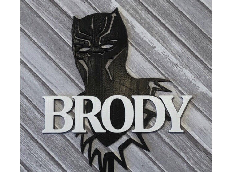 Black Panther Cake Topper Personalized Marvel Cake Topper Marvel Comics