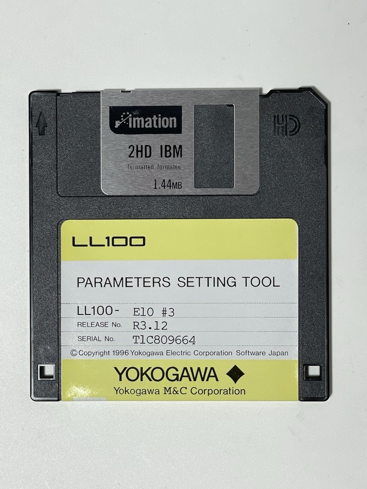 Yokogawa LL100-E10 Parameters Setting Tool Floppy Disk