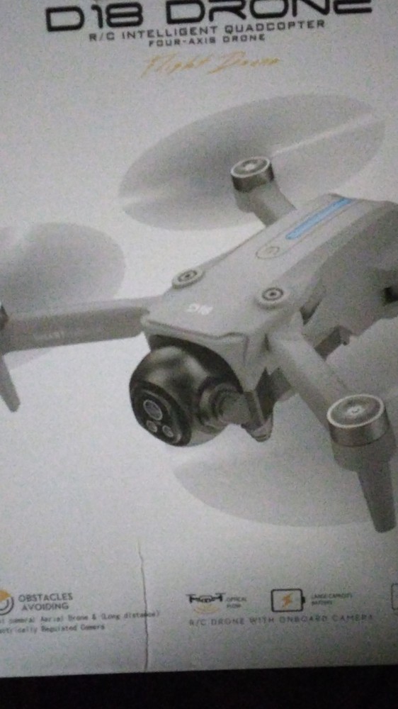 D18 Drone Dual Camera Obstacle Avoiding Headless Mode Large Capacity Battery