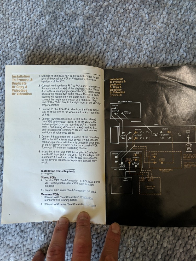 Recoton V615 Color Processor Enhancer Instruction Manual