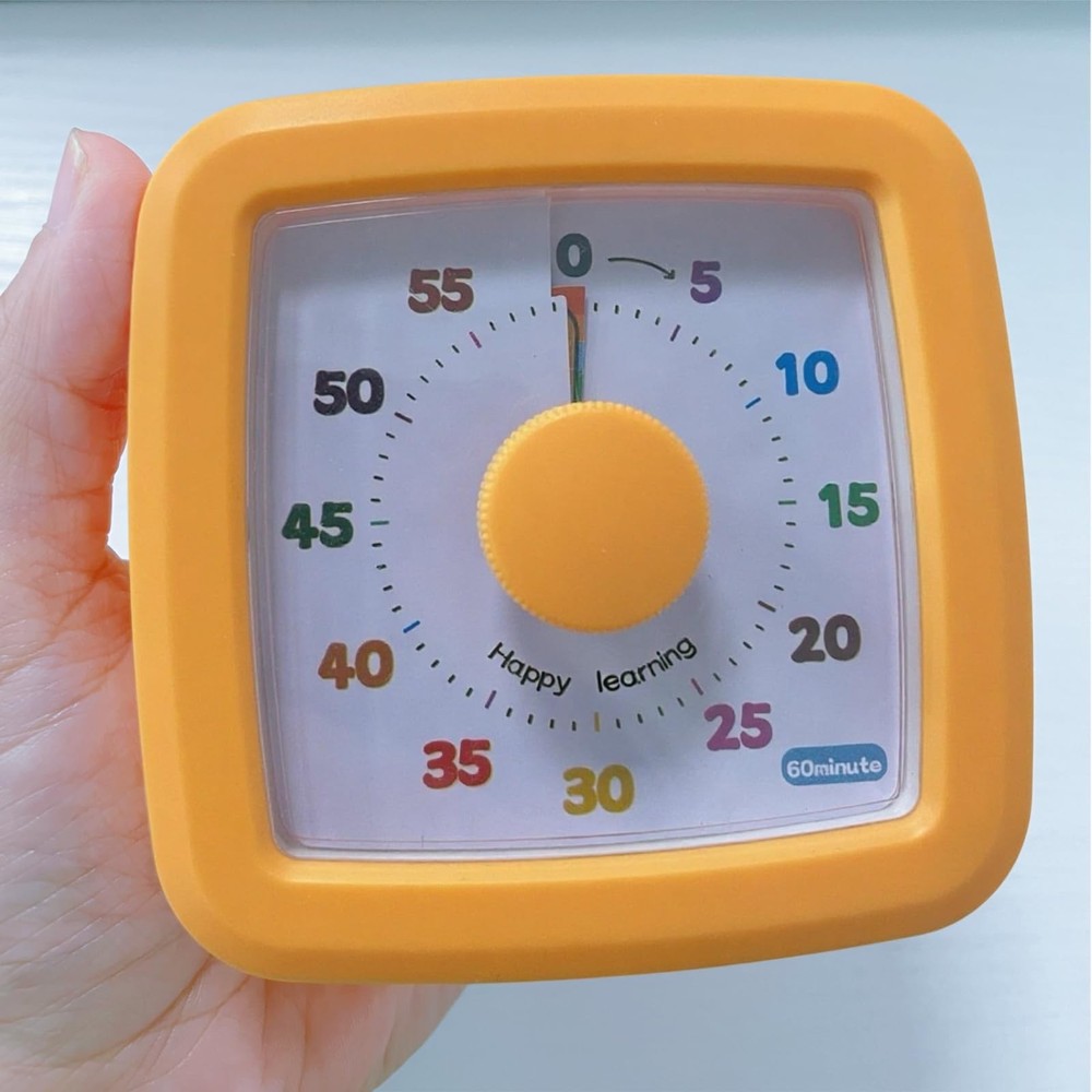 Visual Timer for Kids 60 Minute, Rainbow Countdown Clock with Silent Operatio...