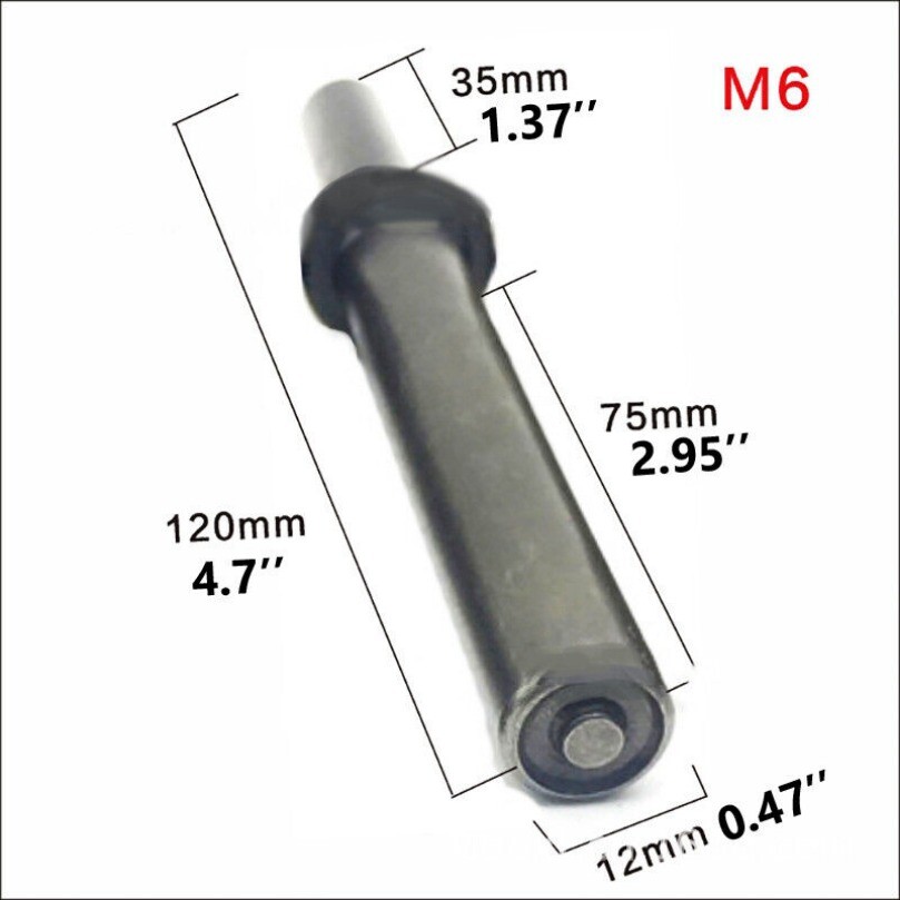 6Pcs/set 4.7'' Semi Hollow and Solid Air Hammer Tool Accessories Rivet w/ Chisel