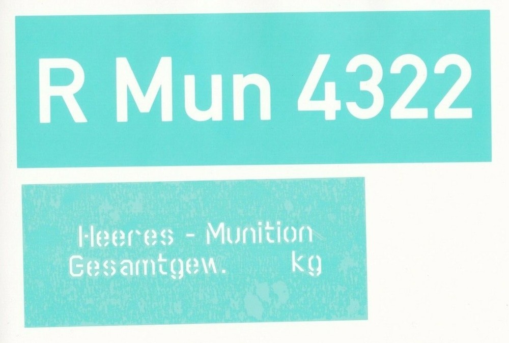 STENCIL SCHABLONE CASE BOX FOR GERMAN PANZERSCHRECK ROCKET RPz B43/54