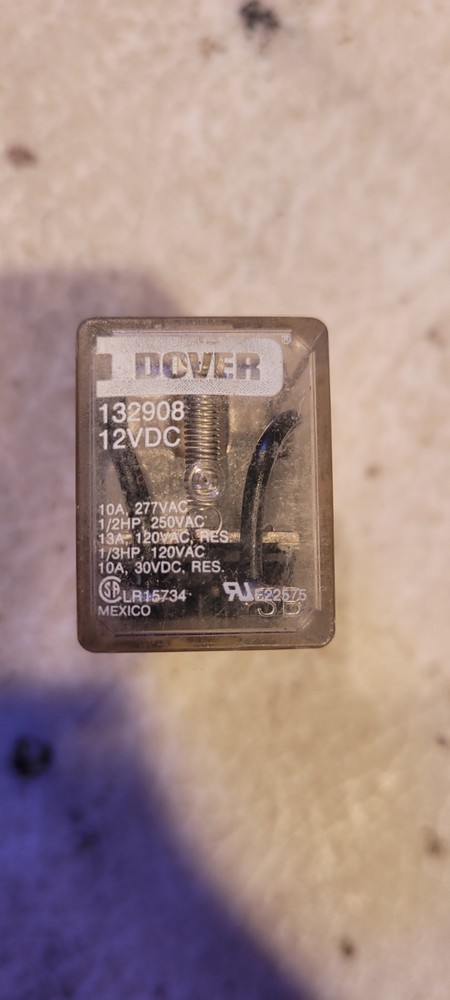 Dover 132908 12VDC Relay