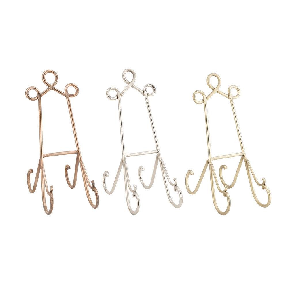 Multi Colored Metal Scroll Easel (3- Pack)