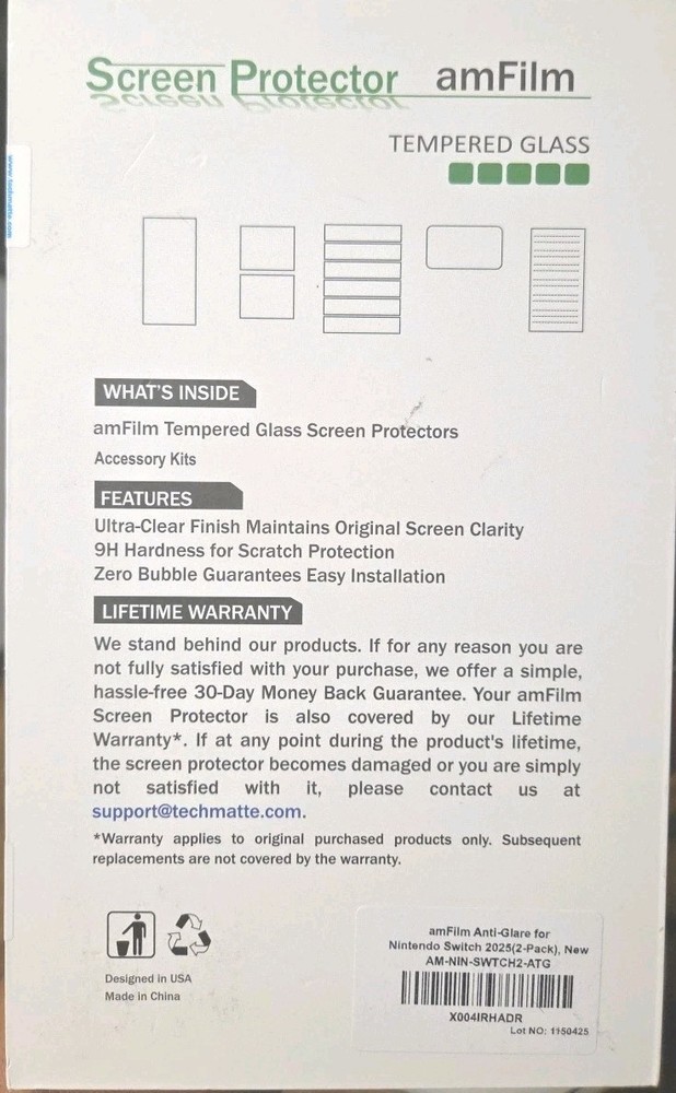 Auto-Alignment Onetouch for Nintendo Switch 2 Screen Protector 7.9'' 2025 Temp