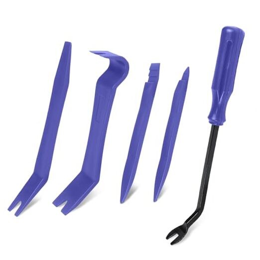 5PCS Auto Trim Removal Tool Kit, No-Scratch Plastic Pry Kit, Interior Blue