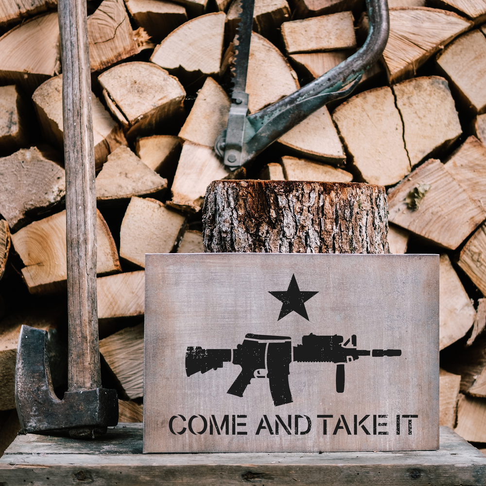 Come and Take It AR Stencil - Durable & Reusable Mylar Stencils