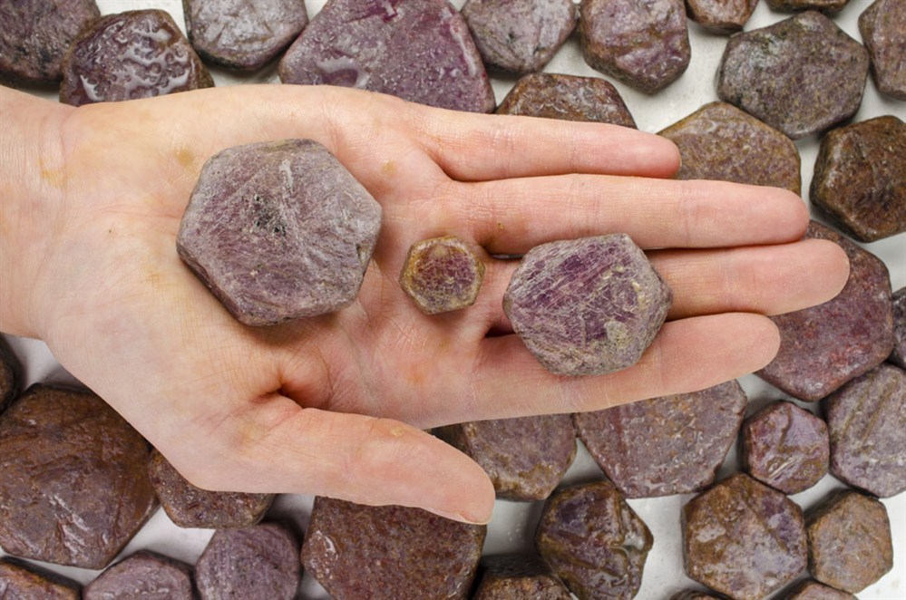 3 Pounds of Natural Hexagonal Ruby - "A" Grade - Cabbing, Tumbling, Specimens