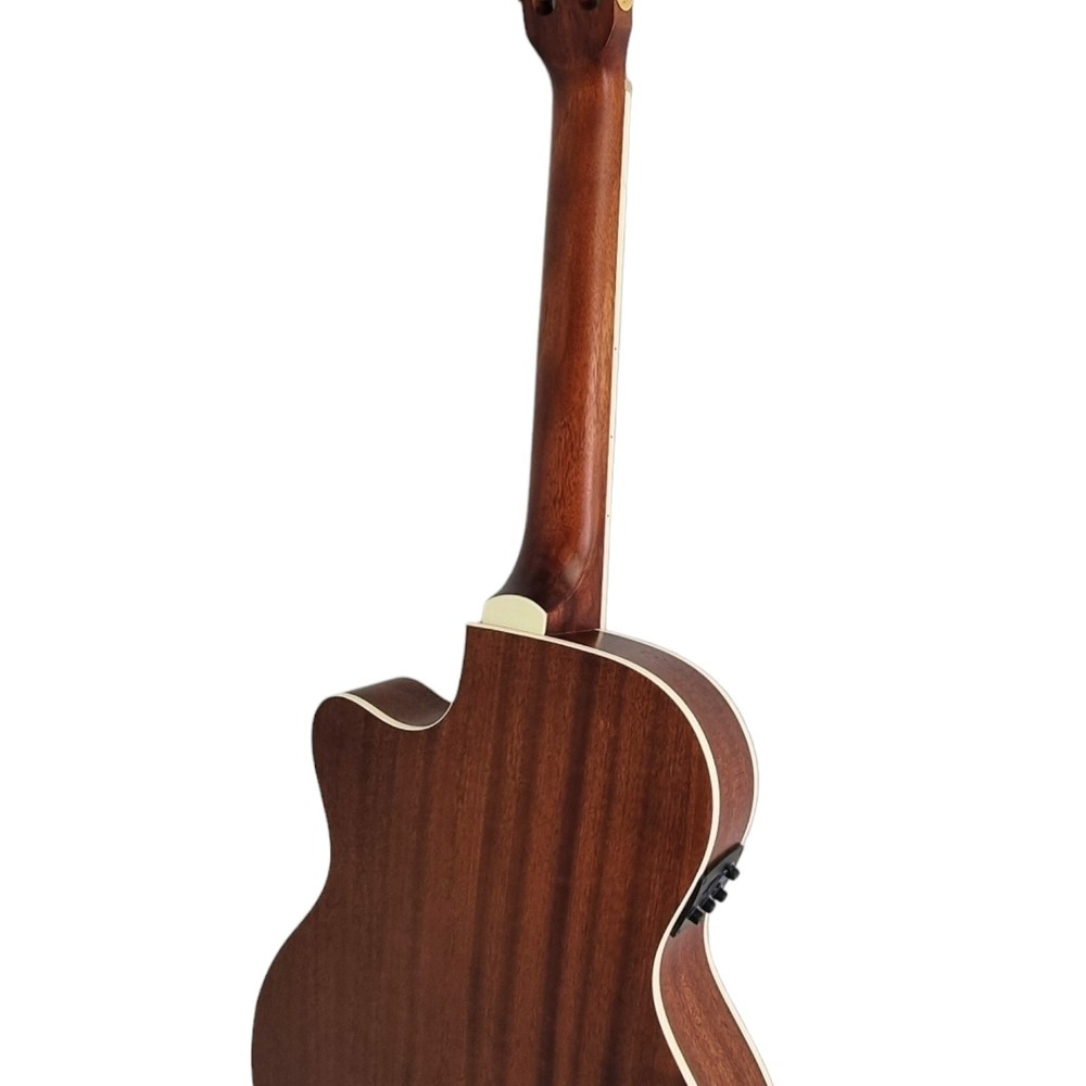 Haze Matte C551BCEQSM Solid Top Thin Body Arched Back Classical Guitar