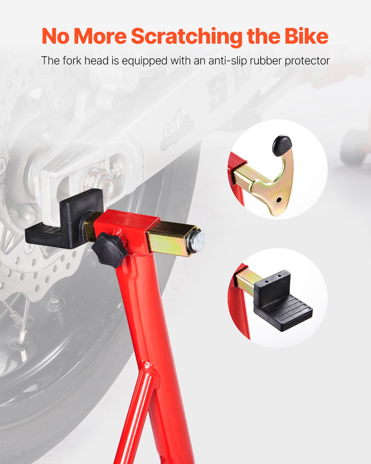 VEVOR Motorcycle Stand Lift 850 lbs Rear Wheel Spoolift Paddock Swingarm Arm Red