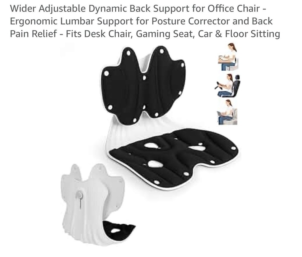 Ergonomic Back Support Office Chair Lumbar Cushion Adjustable