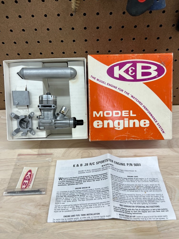 K & B SPORTSTER .28 -  CL/FF ENGINE