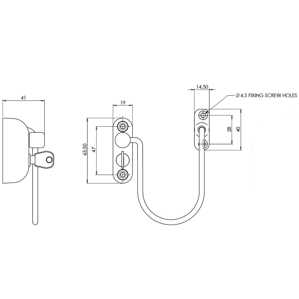 Jackloc Pro-5 Key Locking Window Restrictor White (JACKW)