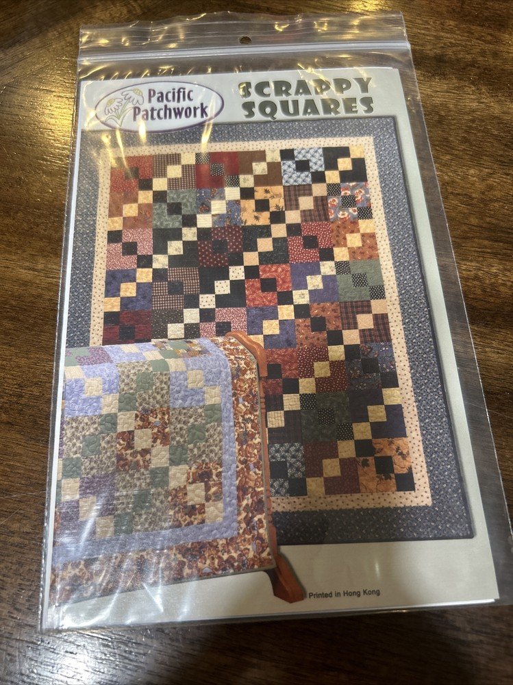 Pacific Patchwork Scrappy Squares Quilt Pattern PPW-260 New