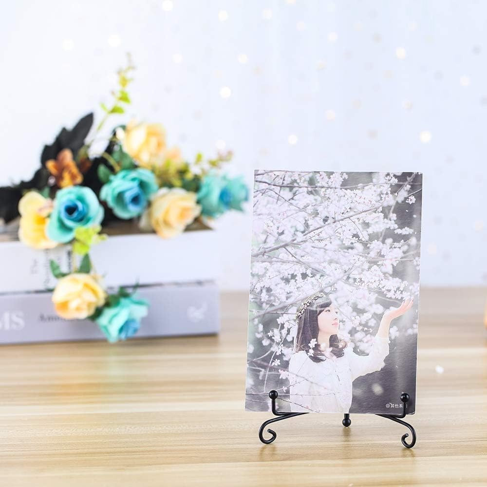 Compact & Adjustable 2-Pack Iron Photo Holder Stand - 5 Inch Decor Solution