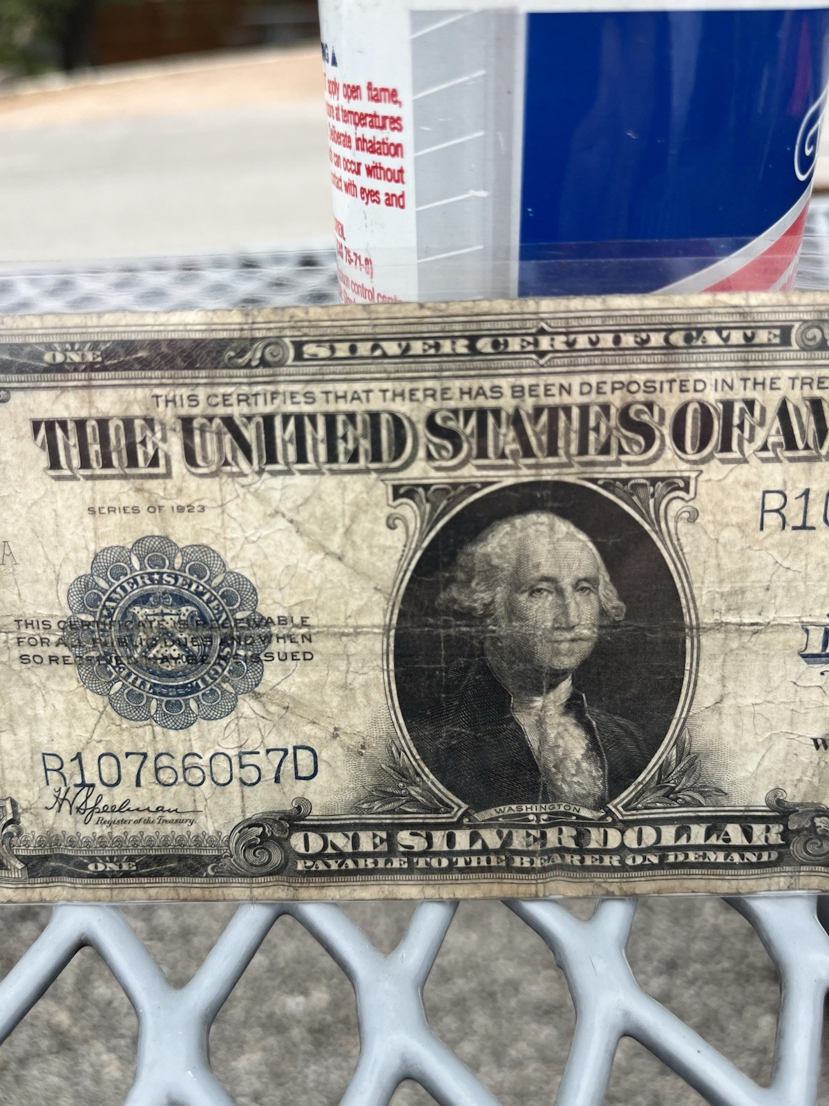 1923 $1 ONE DOLLAR “HORSE BLANKET” SILVER CERTIFICATE LARGE SIZE NOTE Blue Seal