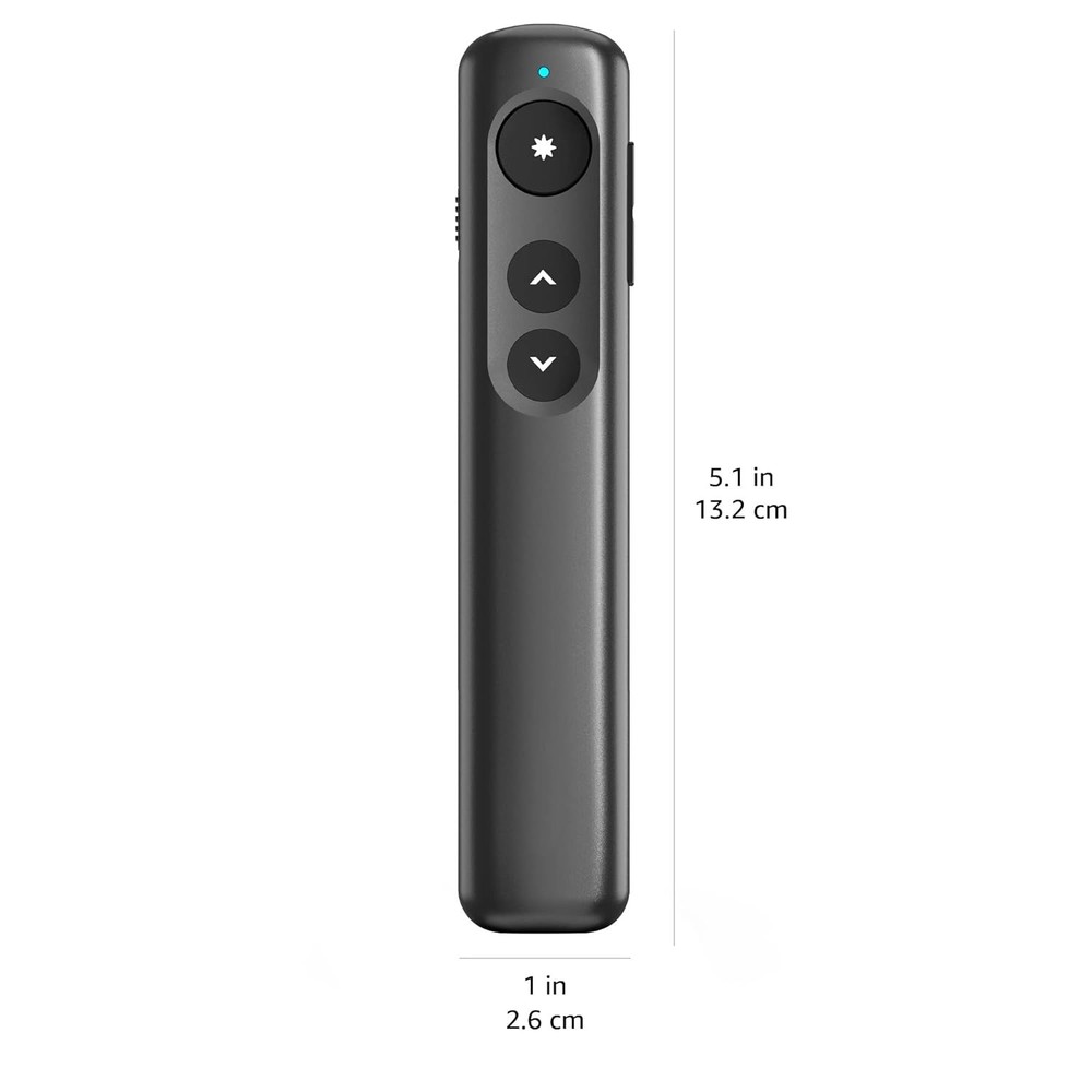 Amazon Basics Wireless Presenter Remote Clicker Red Laser 2.4GHz USB Plug & Play