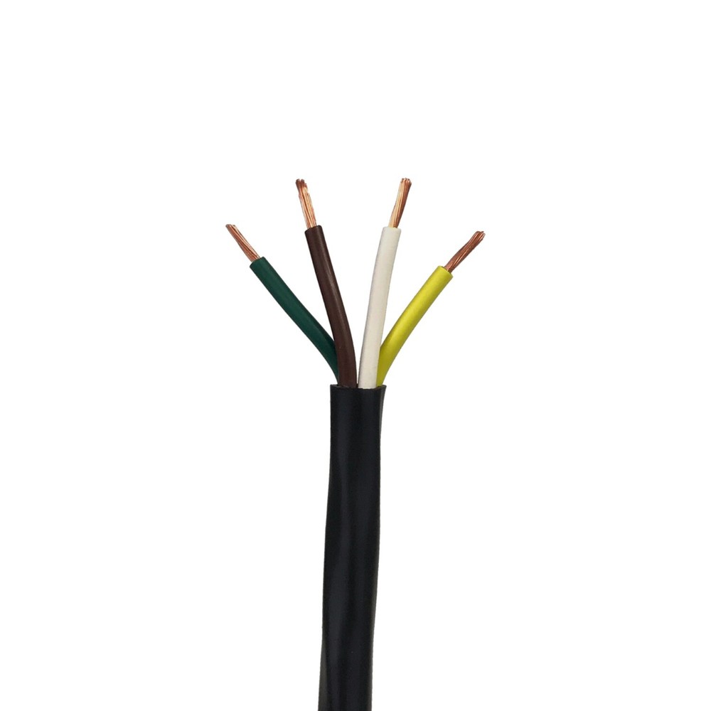 4 Conductor Trailer Cable, 16 AWG GPT, Color Coded PVC with Outer Jacket, 5'